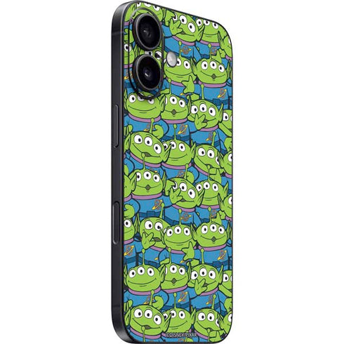 Disney Toy Story Alien Collage iPhone 16 Plus Skin